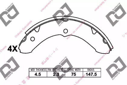 Комлект тормозных накладок DJ PARTS BS1179